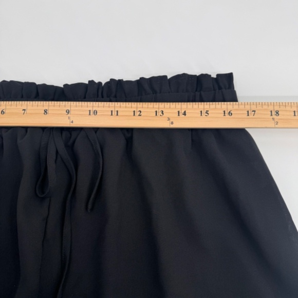 Shein Pants Women 2XL Curve Black Sheer Wide Leg Elastic Pull On High Rise - Picture 8 of 11